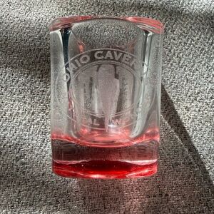 NWT Ohio Caverns Red Shot Glass